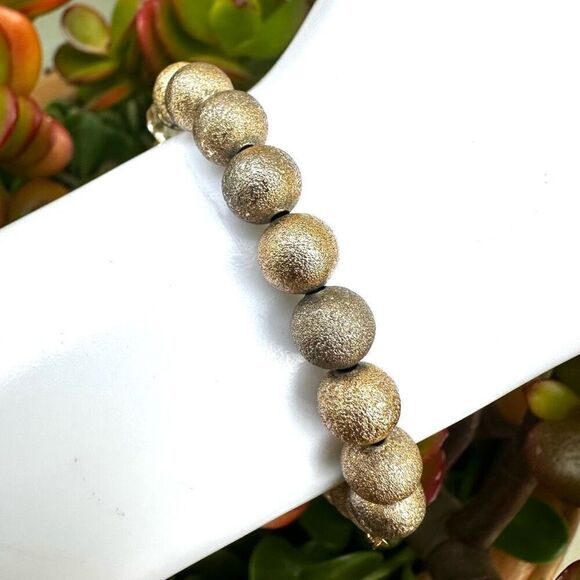 Marzicola - gold tone  Beaded Bracelet with Chain Fringe - Picture 1 of 7